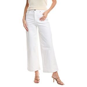 Kenneth Cole Womens  Comfort Pure White Wide Leg Jean, White